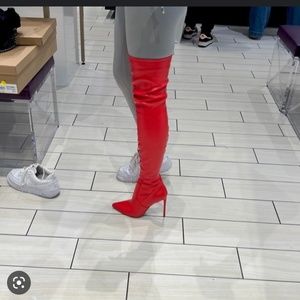 Steve Madden red vava boots